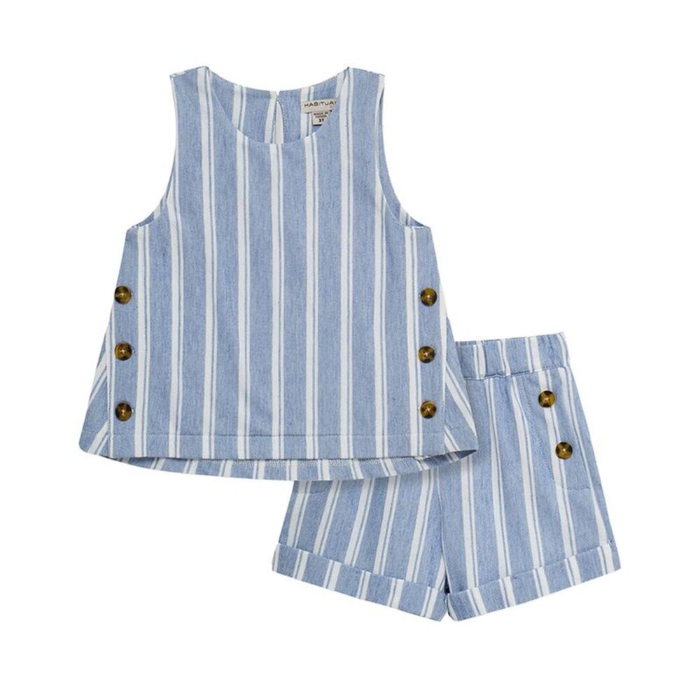 Habitual Girls  Sailor Short Set, Blue